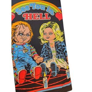 🔪 Chucky & Tiffany Fleece Throw Blanket | Loot Fright | Horror | 56×42.5
